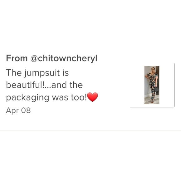 1 Left-Size 3X PLUS SIZE Black Tropical Print Jumpsuit - Picture 5 of 5